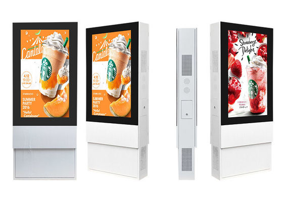 Bảng hiệu LCD ngoài trời 55 inch Hiển thị HD Android / Windows Totem Quảng cáo Signage kỹ thuật số Kiosk