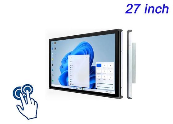 Màn hình cảm ứng 27 inch Windows được nhúng cho triển lãm thương mại, quảng cáo tương tác, ứng dụng bán lẻ cao cấp và hệ thống chỉ huy