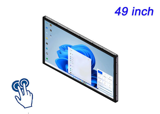 Màn hình đính kèm cảm ứng Windows 49 inch cho trò chơi nhập vai, biển báo kỹ thuật số định dạng lớn, trung tâm chỉ huy và điều khiển và màn hình tương tác cao cấp