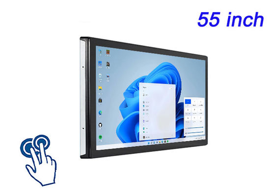 Màn hình cảm ứng được nhúng Windows 55 inch cho các buổi trình bày của công ty, cài đặt nghệ thuật kỹ thuật số, triển lãm bảo tàng tương tác và hội nghị video cao cấp