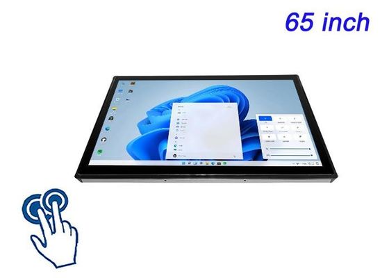 Màn hình đính kèm cảm ứng Windows 65 inch cho mạng biển báo kỹ thuật số, ứng dụng phòng điều khiển, trải nghiệm nhập vai và các bài thuyết trình có tác động cao