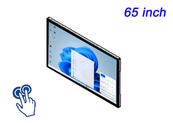 Màn hình đính kèm cảm ứng Windows 65 inch cho mạng biển báo kỹ thuật số, ứng dụng phòng điều khiển, trải nghiệm nhập vai và các bài thuyết trình có tác động cao