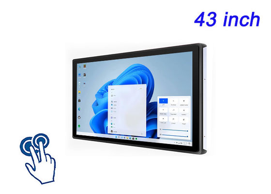 Màn hình cảm ứng được nhúng Windows 43 inch cho màn hình thành phố thông minh, giao diện sân vận động, giải pháp bán lẻ nhập vai và hệ thống chơi game