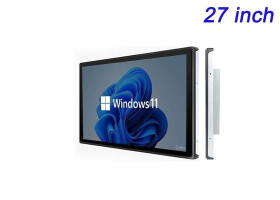 Màn hình nhúng Windows 27 inch cho quảng cáo kỹ thuật số, màn hình triển lãm thương mại, bảng điều khiển hậu cần và phòng chỉ huy