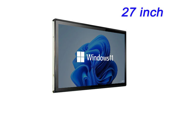 Màn hình nhúng Windows 27 inch cho quảng cáo kỹ thuật số, màn hình triển lãm thương mại, bảng điều khiển hậu cần và phòng chỉ huy
