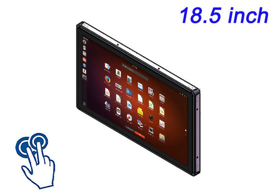 18.5-inch Linux Touch Embedded Monitor cho hệ thống rửa xe thông minh, biển báo công cộng, bảng điều khiển bảo tàng tương tác và điều khiển công nghiệp