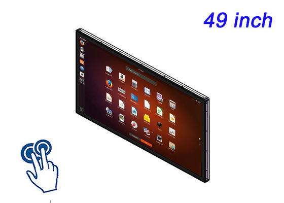 Màn hình đính kèm cảm ứng Linux 49 inch cho biển báo kỹ thuật số, giải pháp họp của công ty, giám sát cơ sở và bảng điều khiển vận chuyển