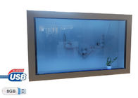 Kiosk quảng cáo màn hình LCD trong suốt 75 inch cho phòng triển lãm