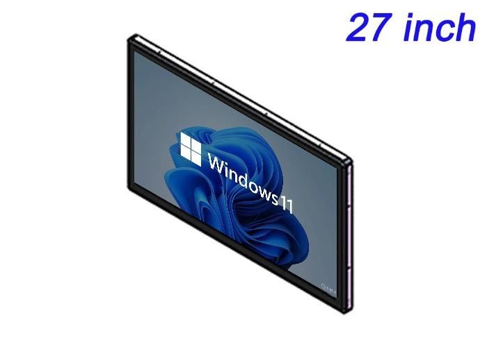 Màn hình nhúng Windows 27 inch cho quảng cáo kỹ thuật số, màn hình triển lãm thương mại, bảng điều khiển hậu cần và phòng chỉ huy